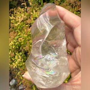 Smoky Quartz w/ Golden Healer Flame